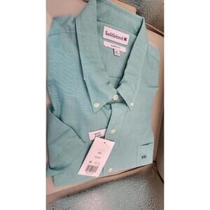 Men's Saddlebred Classic Fit Button Up turq/ Long Sleeve- Size 2XL  NWT #22